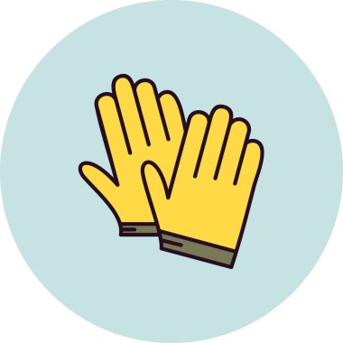 Eldiven simgesi vektör illüstrasyonu