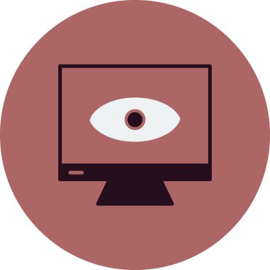 Görsel iletişim ikonu vektör illüstrasyonu