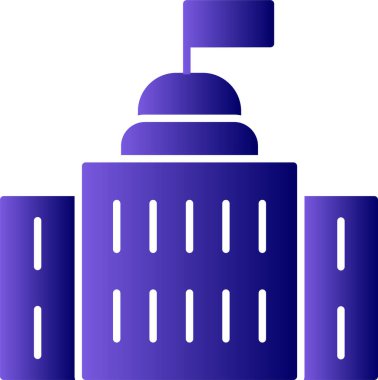 Hükümet binası simgesinin vektör illüstrasyonu