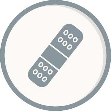 Yara bandının vektör illüstrasyonu, tıbbi simge