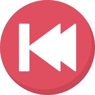 Önceki parça düğmesinin vektör illüstrasyonu