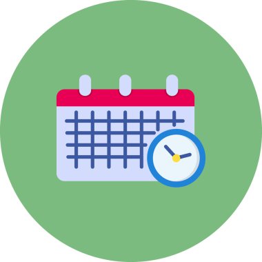 Takvim simgesinin vektör illüstrasyonu 