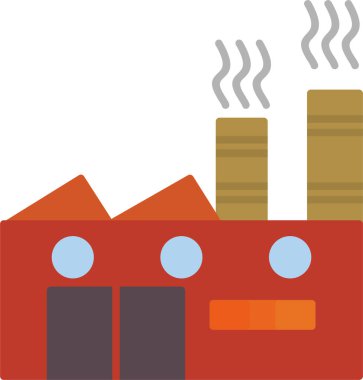 Fabrika simgesi vektör illüstrasyonu