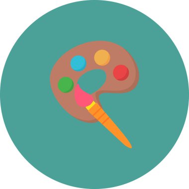 fırça, boya paleti, vektör illüstrasyonu 