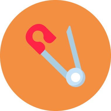 çengelli iğne simge vektör çizim