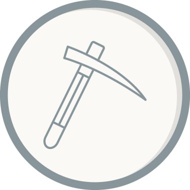 Kazma. Kazma. Web simgesi basit illüstrasyon