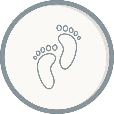 ayak izleri simge vektör çizim