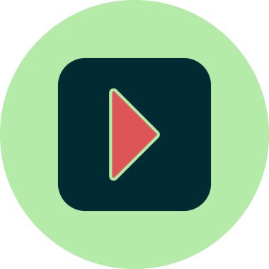 Video çalma düğmesinin vektör illüstrasyonu