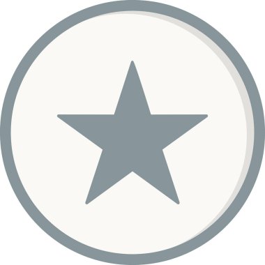 Favori yıldızımız. Web simgesi vektör illüstrasyonu 