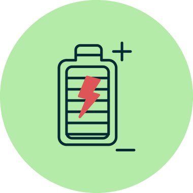 Pil simgesi şarj, illüstrasyon vektör