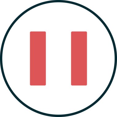 Duraklat simgesinin vektör illüstrasyonu 