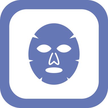 Yüz maskesi web simgesi basit illüstrasyon