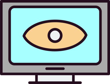 Görsel iletişim ikonu vektör illüstrasyonu