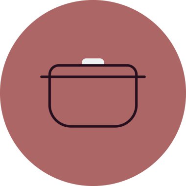 Tencere simgesinin vektör illüstrasyonu