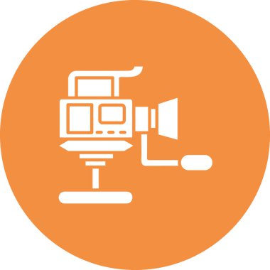 kamera, film, aygıt, aygıt düz renk ikonu vektörü