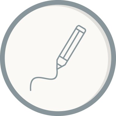 Kalem vektörü simgesi, çizimin modern basit gösterimi 