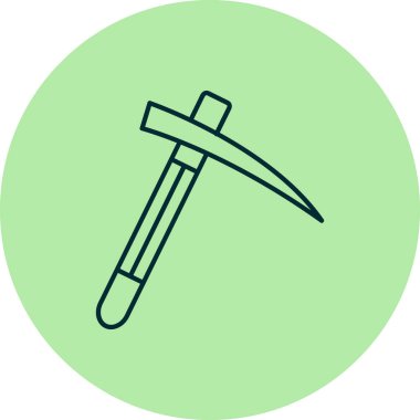 Kazma. Kazma. Web simgesi basit illüstrasyon