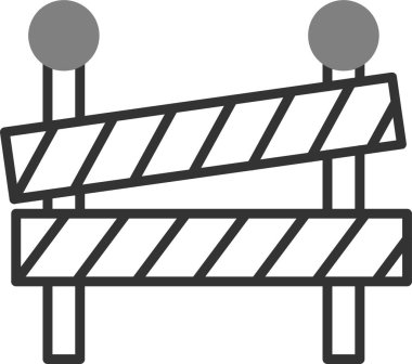 Yol engelleme web simgesi basit illüstrasyon