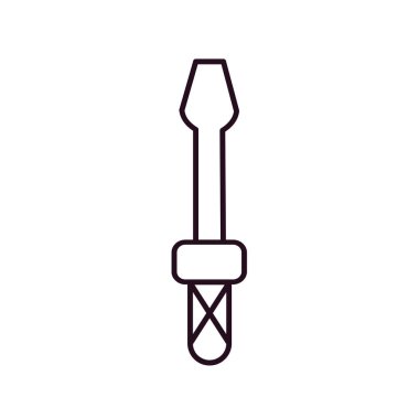 Tornavida simgesi, vektör illüstrasyonu