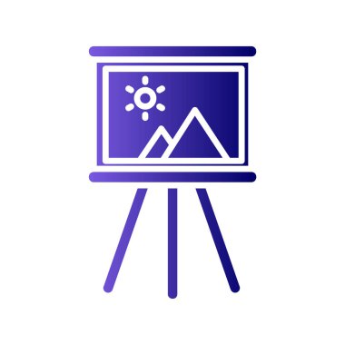 Tuval simgesi vektör illüstrasyonu