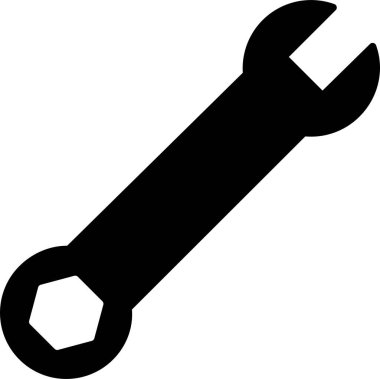 İngiliz anahtarı simgesini vektör çizim