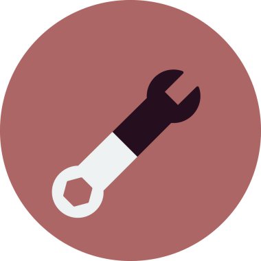 İngiliz anahtarı simgesini vektör çizim