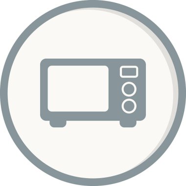 Mikrodalga fırın. Basit resimleme 