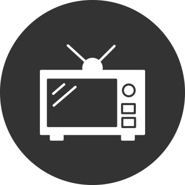 Eski televizyon. Web simgesi basit illüstrasyon
