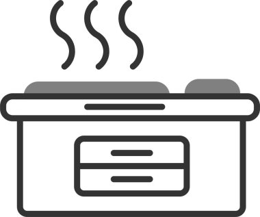 Mutfak sobası. Web simgesi