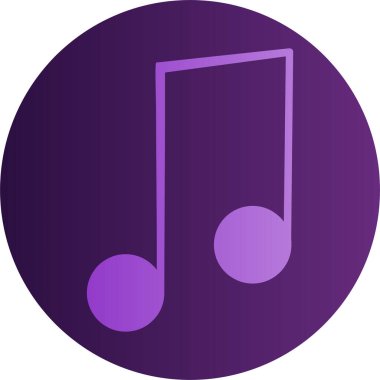 müzik notası ikon vektör illüstrasyonu