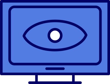 Görsel iletişim ikonu vektör illüstrasyonu