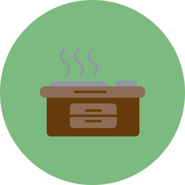 Mutfak sobası. Web simgesi