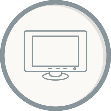 Bilgisayar monitörü. Web simgesi basit illüstrasyon