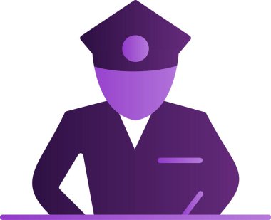 polis simgesi vektör illüstrasyonu