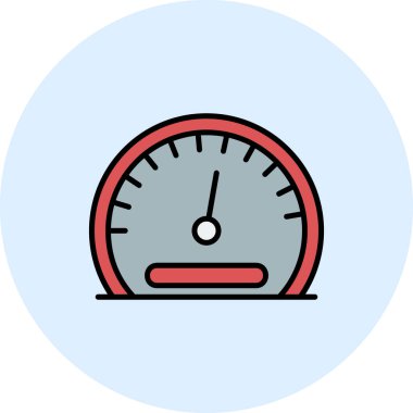 Moda biçimi izole edilmiş arkaplanda hız göstergesi simgesi