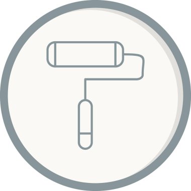 boya silindirli ikon vektörü, paten boyası, illüstrasyon