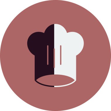 Şef şapka simgesinin vektör çizimi