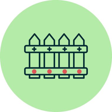 vektör bahçesi çiti simgesi