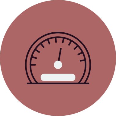 Moda biçimi izole edilmiş arkaplanda hız göstergesi simgesi