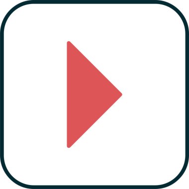 Video çalma düğmesinin vektör illüstrasyonu