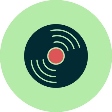 CD mi? Web simgesi basit illüstrasyon 