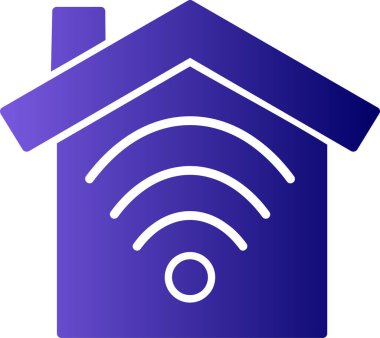 akıllı ev ikonu. Uzaktan erişimi olan ana hatlı ev, beyaz arkaplanda izole edilmiş web tasarımı için vektör sembolü