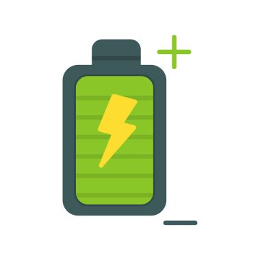 Pil simgesi şarj, illüstrasyon vektör