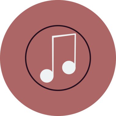 müzik notası ikon vektör illüstrasyonu