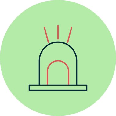 Vektör illüstrasyonu, siren simgesi