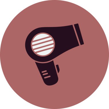 Saç kurutma makinesi ikonu. vektör illüstrasyonu 