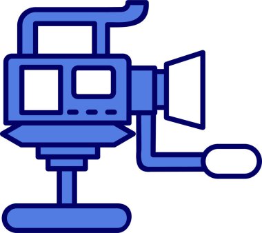 kamera, film, aygıt, aygıt düz renk ikonu vektörü