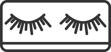 Kirpik simgesi modaya uygun olarak izole edilmiş arkaplan