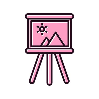 Tuval simgesi vektör illüstrasyonu