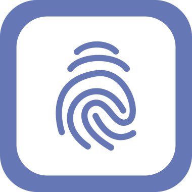 parmak izi ikonu vektör illüstrasyonu